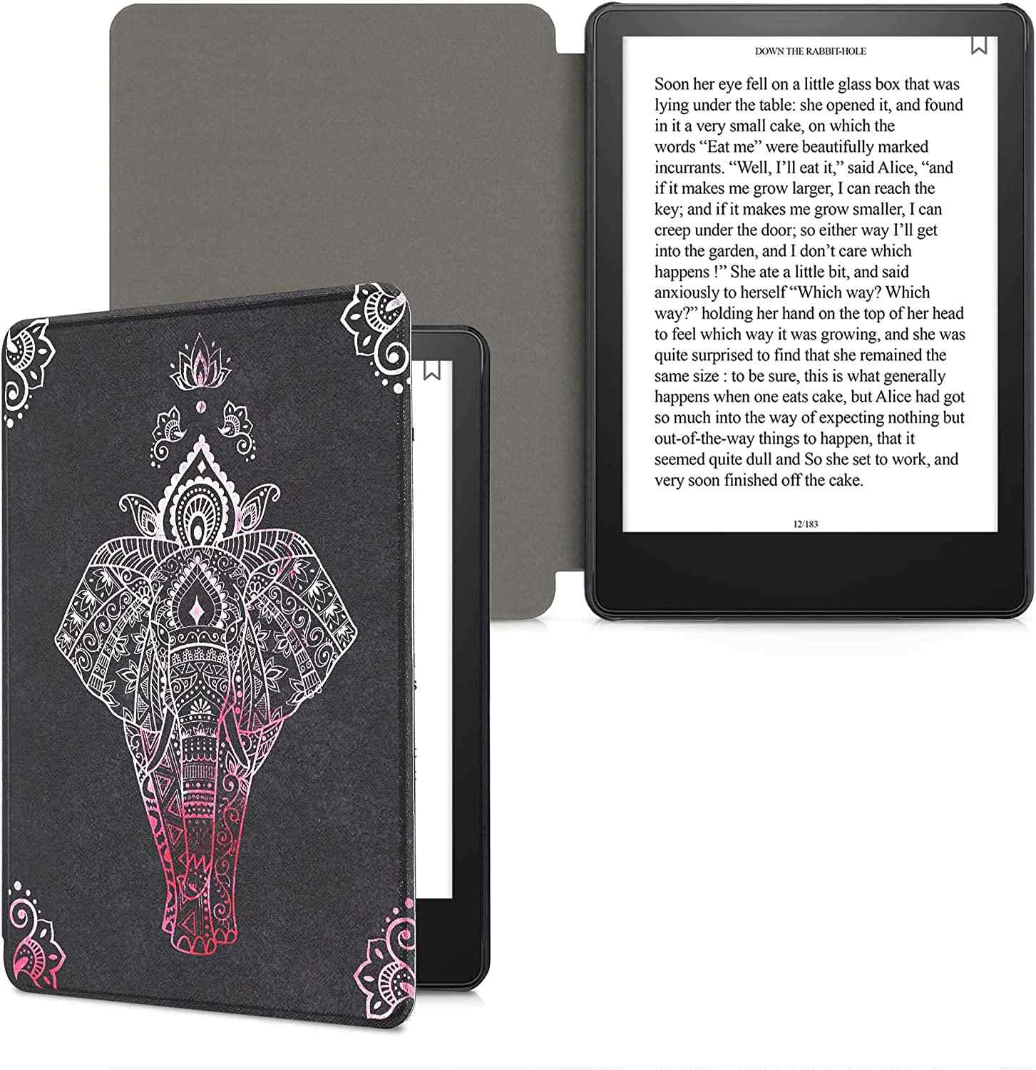 Puzdro KW Mobile - Elephant Sketch - KW5625610 - pre Amazon Kindle Paperwhite 5 (2021) - antracitové