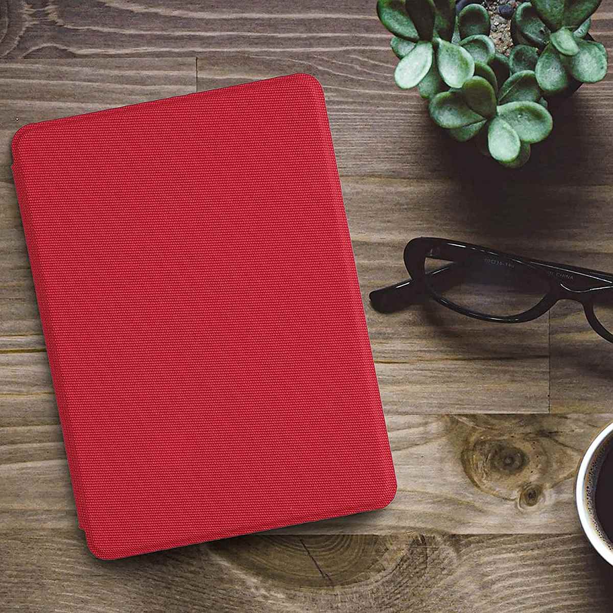 Púzdro KW Mobile - Nylon Book - KW5626509 - pre Amazon Kindle Paperwhite 5 (2021) - červené
