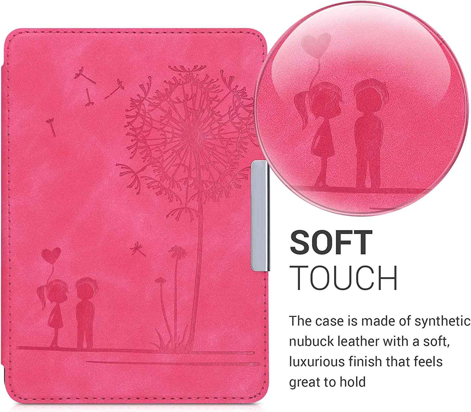 Puzdro KW Mobile - Dandelion Love Dark Pink - KW4897510 - pre Amazon Kindle Paperwhite 4 (2018) - ružové