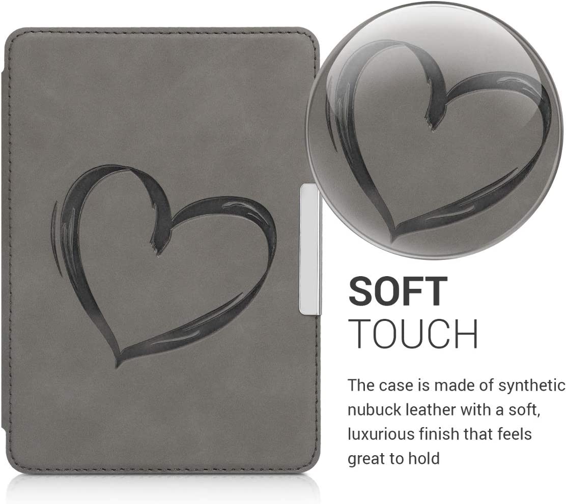 Puzdro KW Mobile - Brushed Heart - KW4897505 - pre Amazon Kindle Paperwhite 4 (2018) - šedé