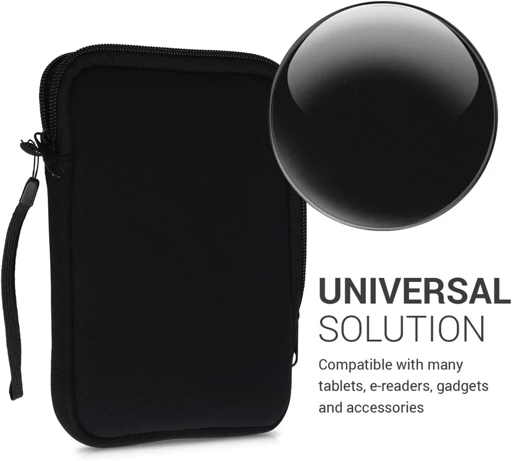 Púzdro KW Mobile Neoprene Zipper - KW5033401 - Univerzálne púzdro pre čítačky 6" - čierne
