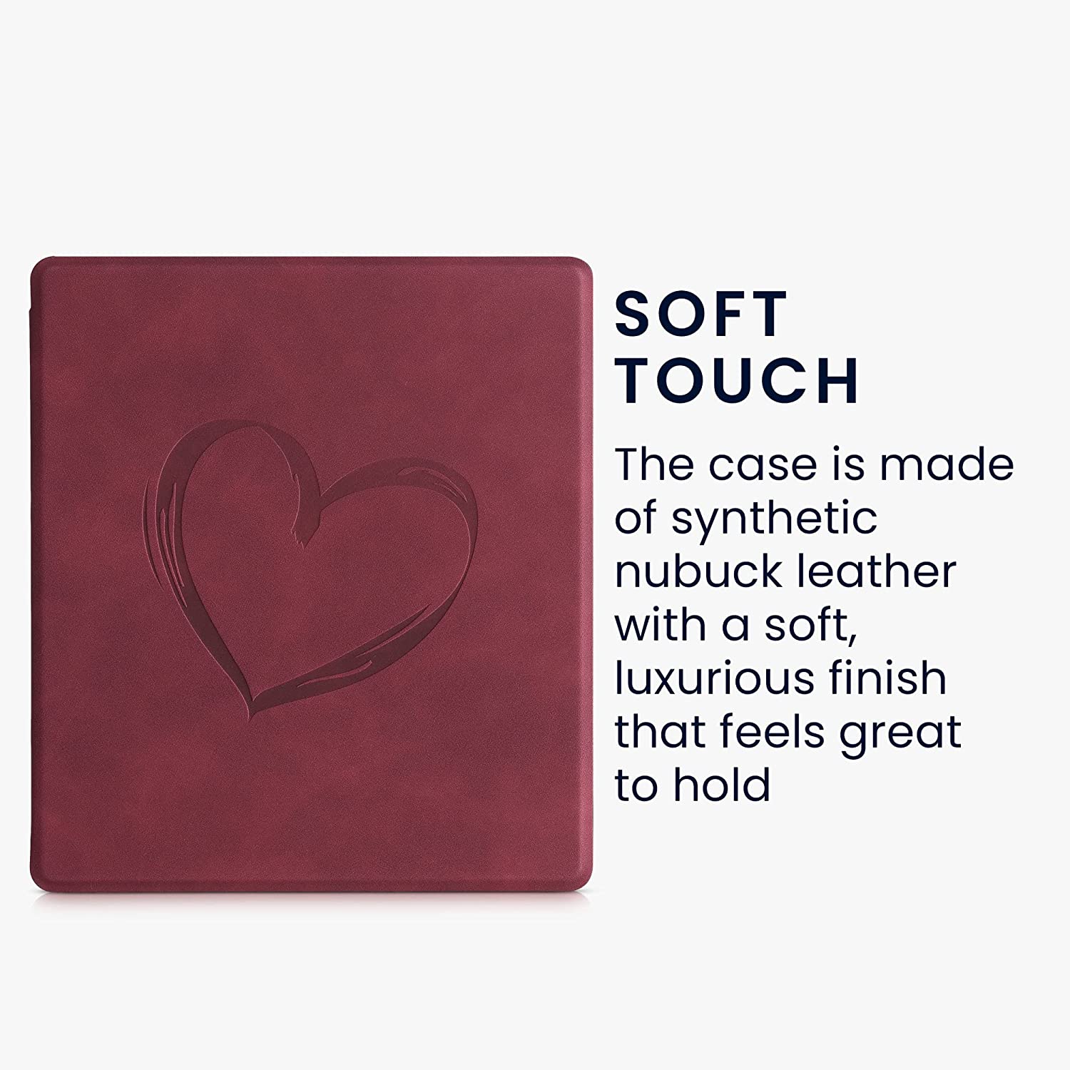Puzdro KW Mobile - Brushed Heart - KW5697205 - pre Amazon Kindle Oasis 2/3 - červené
