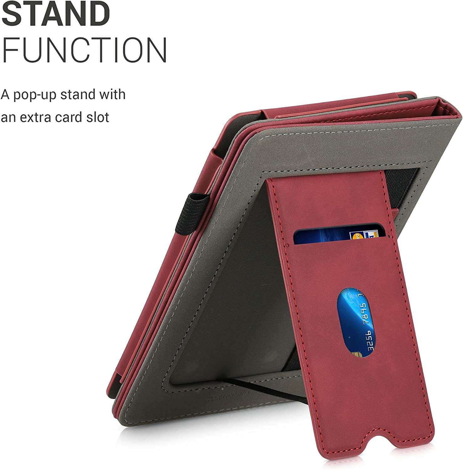 Puzdro KW Mobile - Nubuck Brushed Heart - KW5567502 - pre Amazon Kindle Paperwhite 1/2/3 - Dark Red