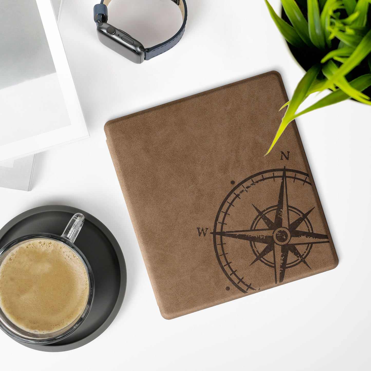 Puzdro KW Mobile - Navigational Compass - KW5939101 - pre Amazon Kindle Oasis 2/3 - hnedé