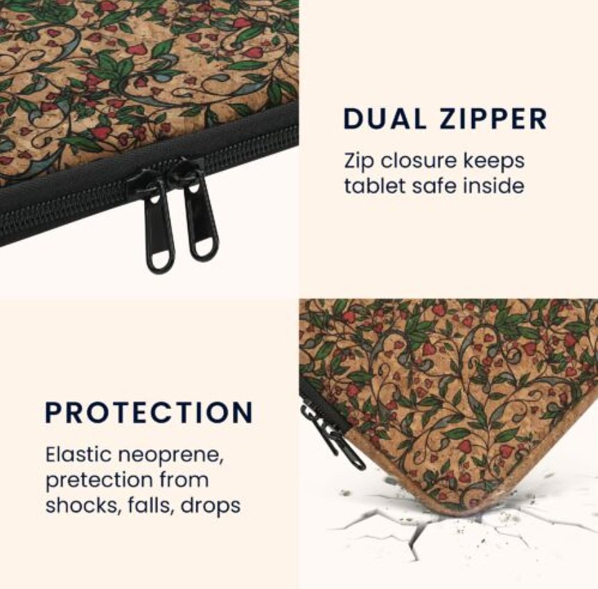 Puzdro KW Mobile Neoprene Zipper - KW5901601 - Univerzálne puzdro pre čítačky 6-7" - Heart Flower