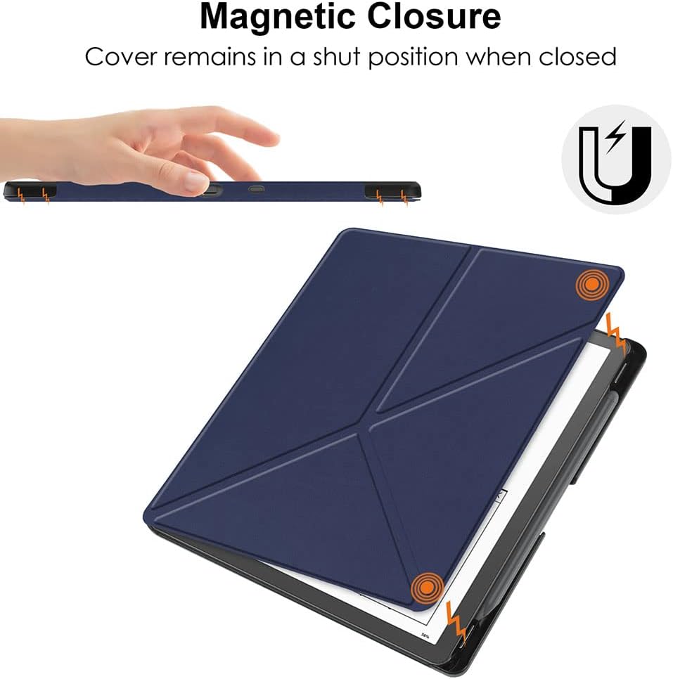 Puzdro Durable Lock Origami DL-203 na Amazon Kindle Scribe - tmavo modré