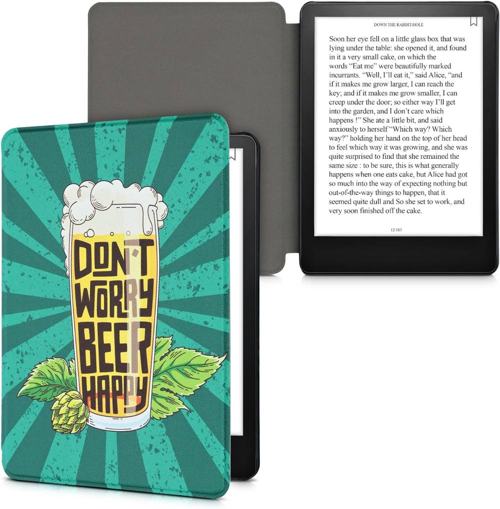 Puzdro KW Mobile - Dont Worry Beer Happy - KW5625613 - pre Amazon Kindle Paperwhite 5 (2021) - viacfarebné