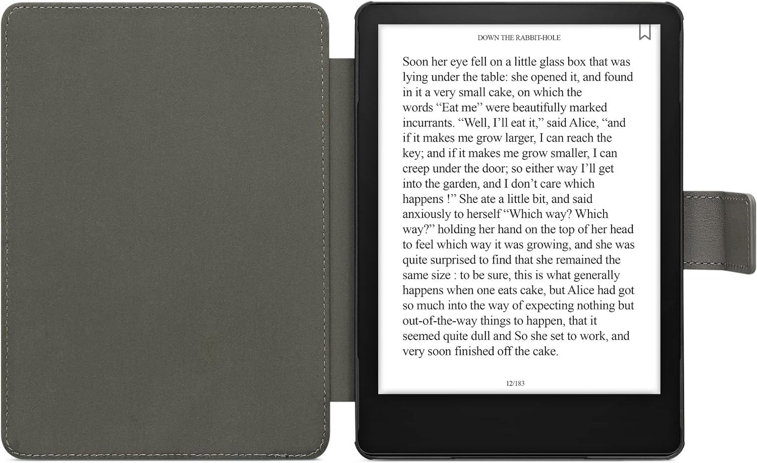 Púzdro KW Mobile (Kalibri) - Real Leather - KA5626619 - pre Amazon Kindle Paperwhite 5 (2021) - šedá koža