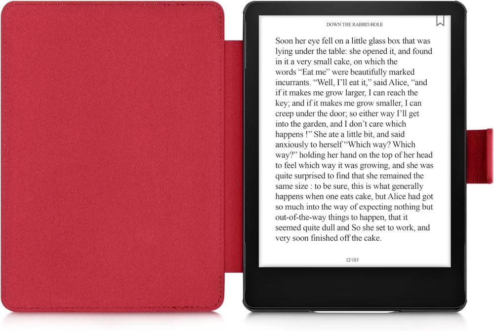 Púzdro KW Mobile (Kalibri) - Real Leather - KA5626620 - pre Amazon Kindle Paperwhite 5 (2021) - červená koža