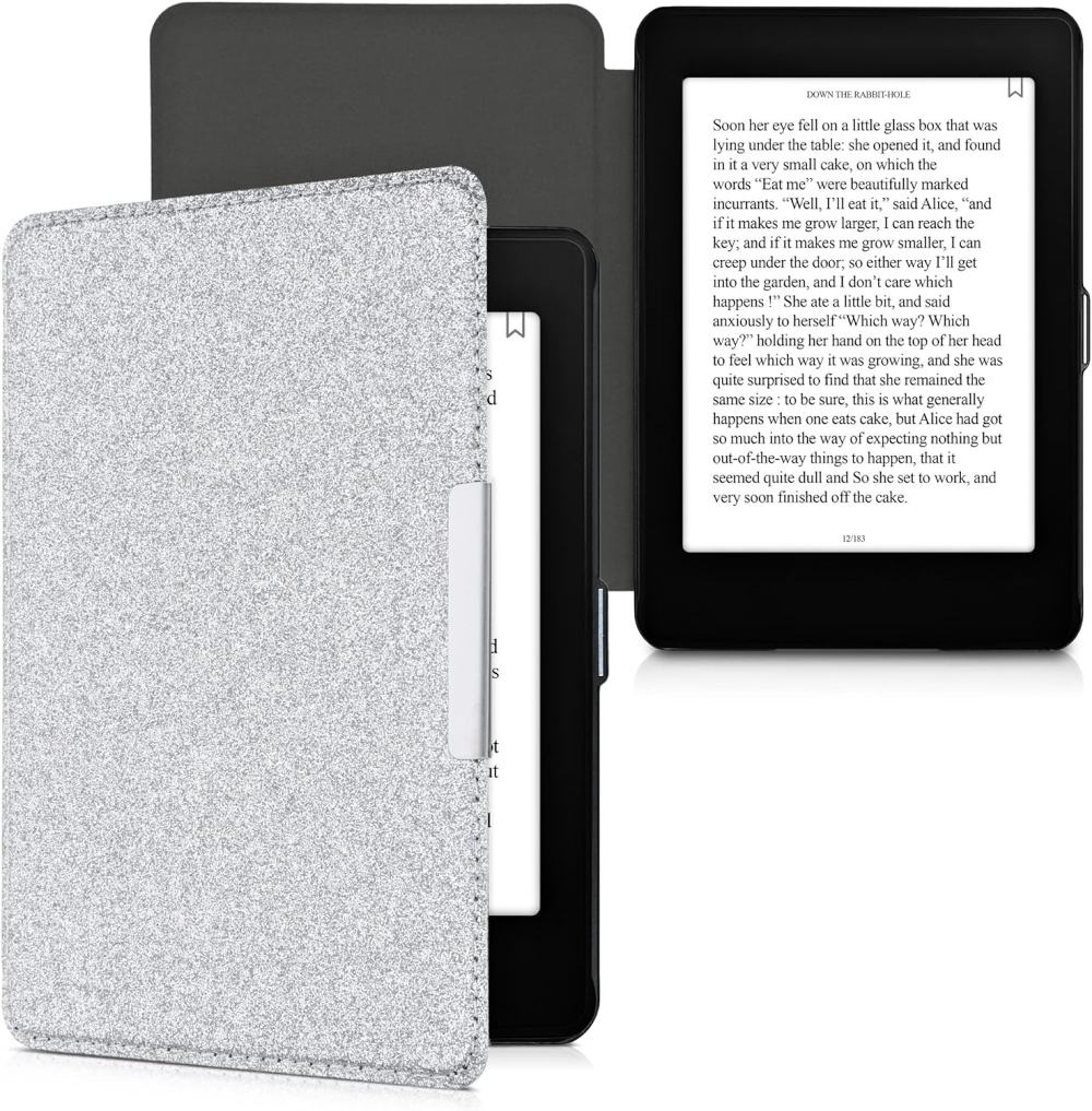 Puzdro KW Mobile - Glitter Uniform - KW4664470 - pre Amazon Kindle Paperwhite 4 (2018) - strieborné
