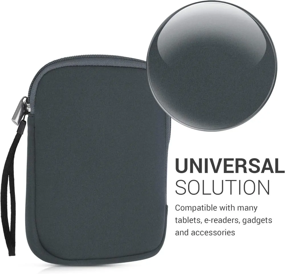 Púzdro KW Mobile Neoprene Zipper - KW5033422 - Univerzálne púzdro pre čítačky 6" - šedé