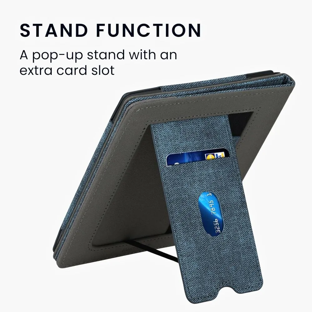 Púzdro KW Mobile Double Leather - KW6118917 - pre Onyx Boox Leaf 2 - farba čierna, denim