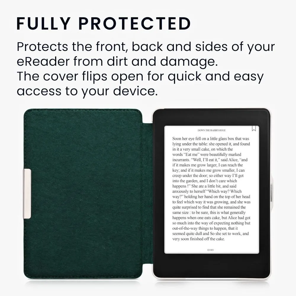 Puzdro KW Mobile Felt Fabric - KW3434578 - pre Amazon Kindle Paperwhite 1/2/3 - zelené