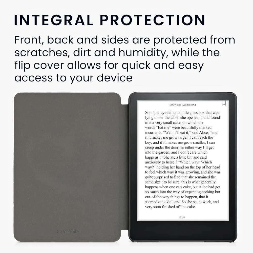 Puzdro KW Mobile Felt Brushed Heart - KW5626003 - pre Amazon Kindle Paperwhite 5 (2021) - tmavo šedé