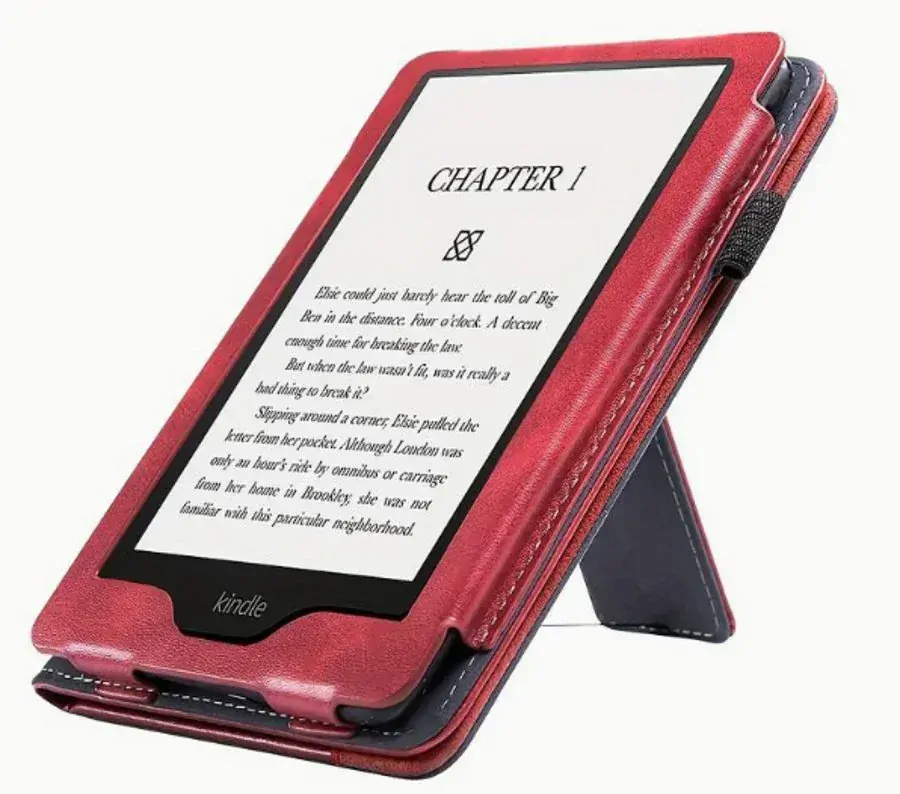 Fortress FT4025 Premium - puzdro so stojanom pre Amazon Kindle Paperwhite 5 (2021) - červené/sivé, magnet, AutoSleep
