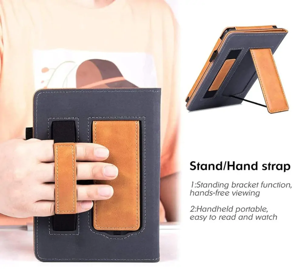 Fortress FT4026 Premium - púzdro so stojanom pre Amazon Kindle Paperwhite 5 (2021) - hnedé/sivé, magnet, AutoSleep