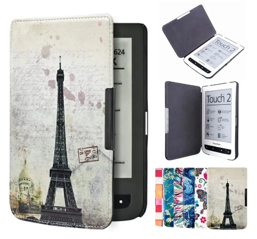 ARMORI TRIMER T041 - púzdro pre Pocketbook 614 / 615 / 624 / 625 / 626 - motív Paris