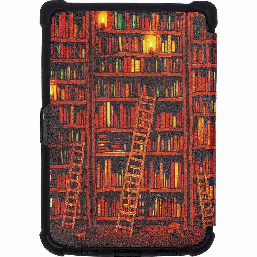 Origami Durable Lock ODL-104 púzdro pre Pocketbook 616 / 617 / 618 / 627 / 628 / 632 / 633 - motív Bookcase, stojan, magnet