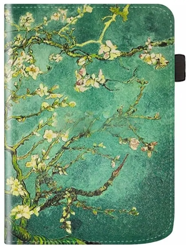 ARMORI Holder T050 - puzdro so stojanom pre Pocketbook 629/634 Verse (Pro) - motív Blue Garden, magnet, AutoSleep