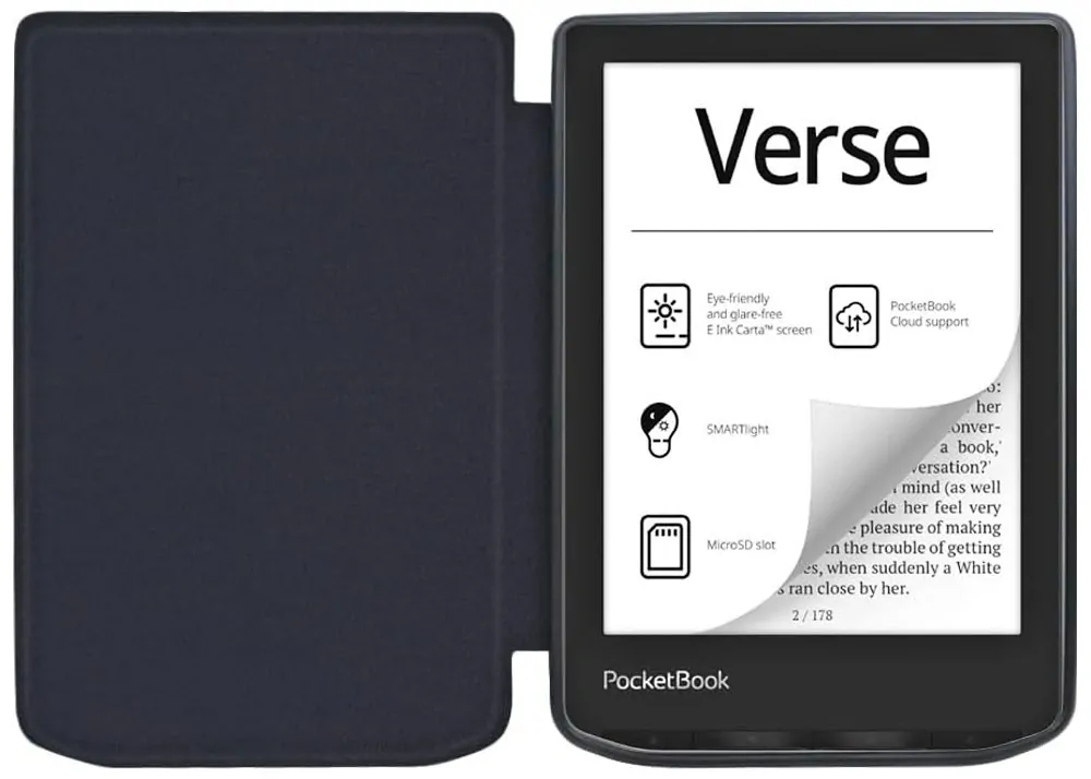 Armori Trimer T051, púzdro pre Pocketbook 629 Verse / 634 Verse Pro - magnetické zatváranie, AutoSleep, čierne