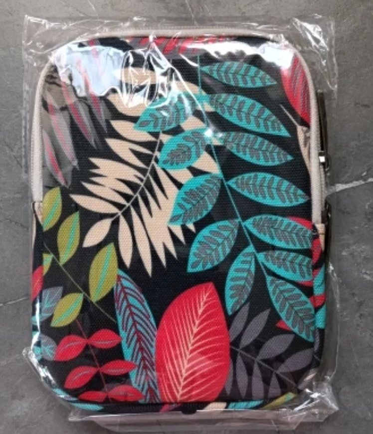 ARMORI Zipper Z064 - motív Small Leaf - Univerzálne puzdro pre čítačky 6" - textilné, zips