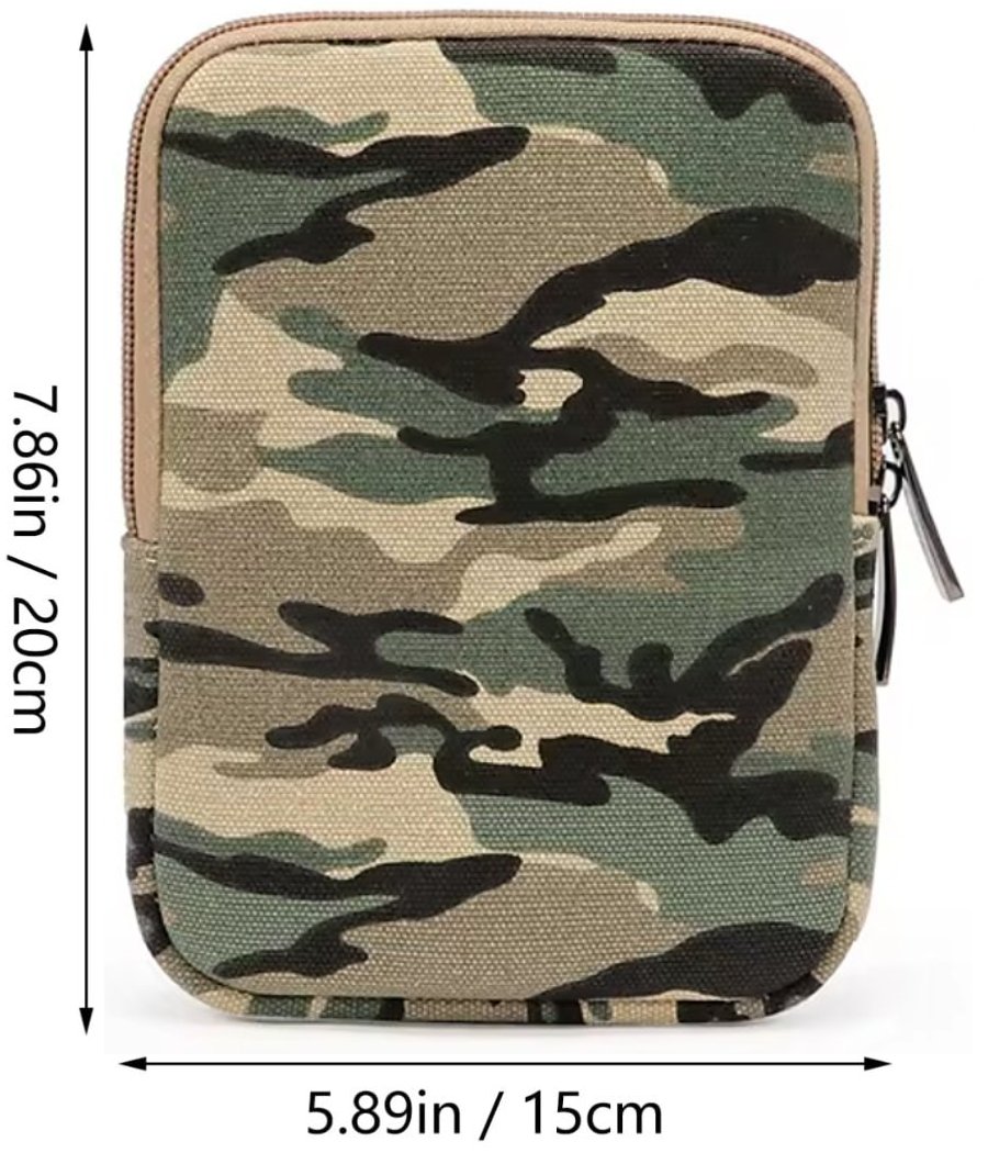 ARMORI Zipper Z065 - motív Dark Army - Univerzálne puzdro pre čítačky 6" - textilné, zips