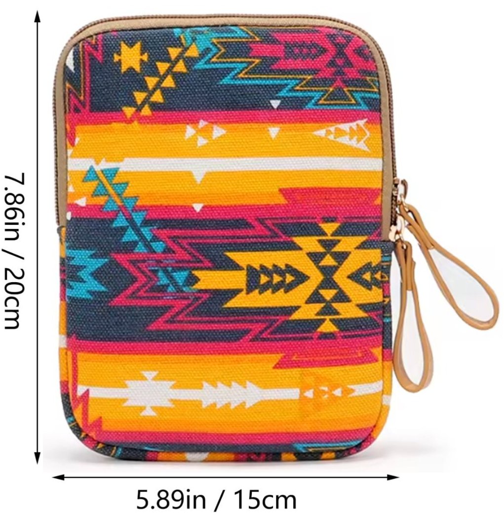 ARMORI Zipper Z071 - motív Retro Orange - Univerzálne puzdro pre čítačky 6" - textilné, zips