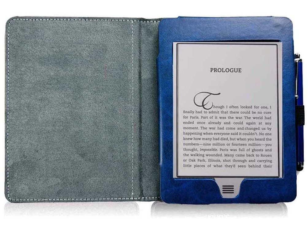 Armori Cutter C087 - univerzálne púzdro pre čítačky Amazon Kindle - Black/Blue - čierna, modrá