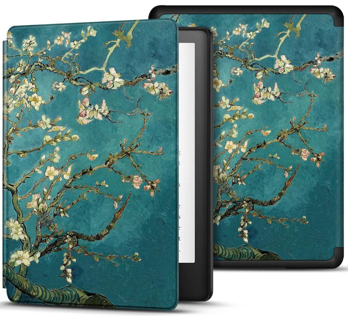 Armori Trimer T093, púzdro pre Amazon Kindle 4/5 - magnetické zatváranie, motív Blue Garden