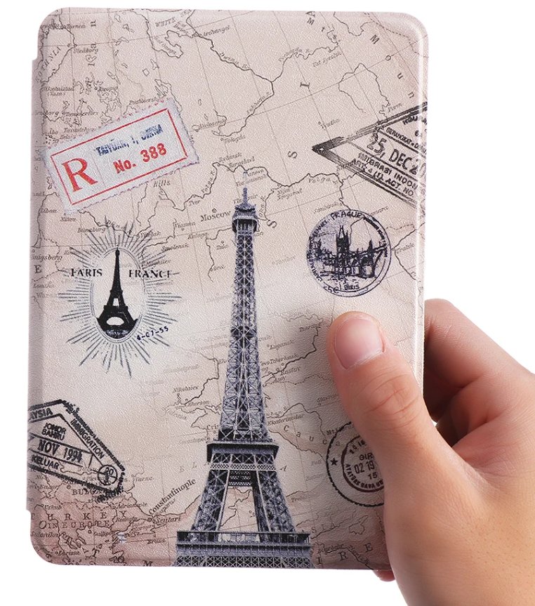 Armori Trimer T094, púzdro pre Amazon Kindle 4/5 - magnetické zatváranie, motív Paris