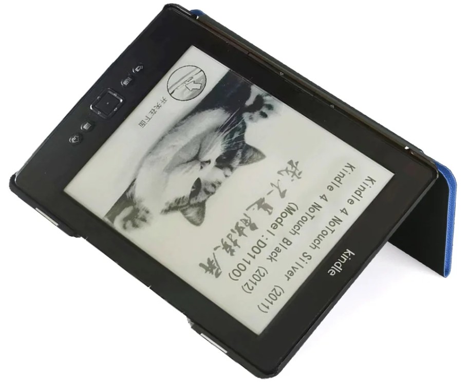 ARMORI STANDER S099, púzdro so stojanom Origami pre Amazon Kindle 4/5 - tmavo modré