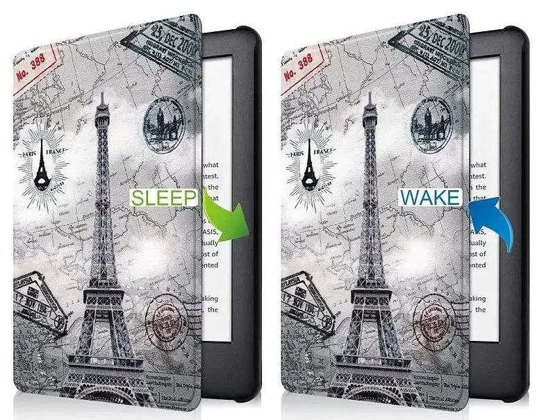 Armori Trimer T120, púzdro pre Amazon Kindle Paperwhite 1/2/3 - magnetické zatváranie, AutoSleep, motív Paris