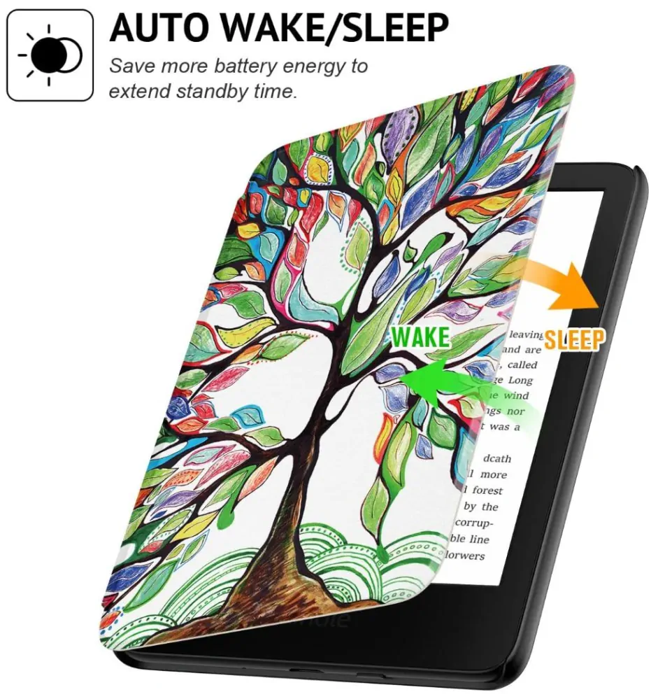 Armori Trimer T150, púzdro pre Amazon Kindle 8 (2016) - magnetické zatváranie, AutoSleep, motív Tree