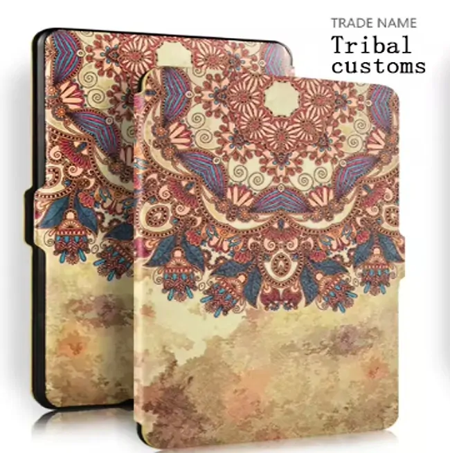 Armori Trimer T155, púzdro pre Amazon Kindle Oasis 2/3 - magnetické zatváranie, AutoSleep, motív Tribal