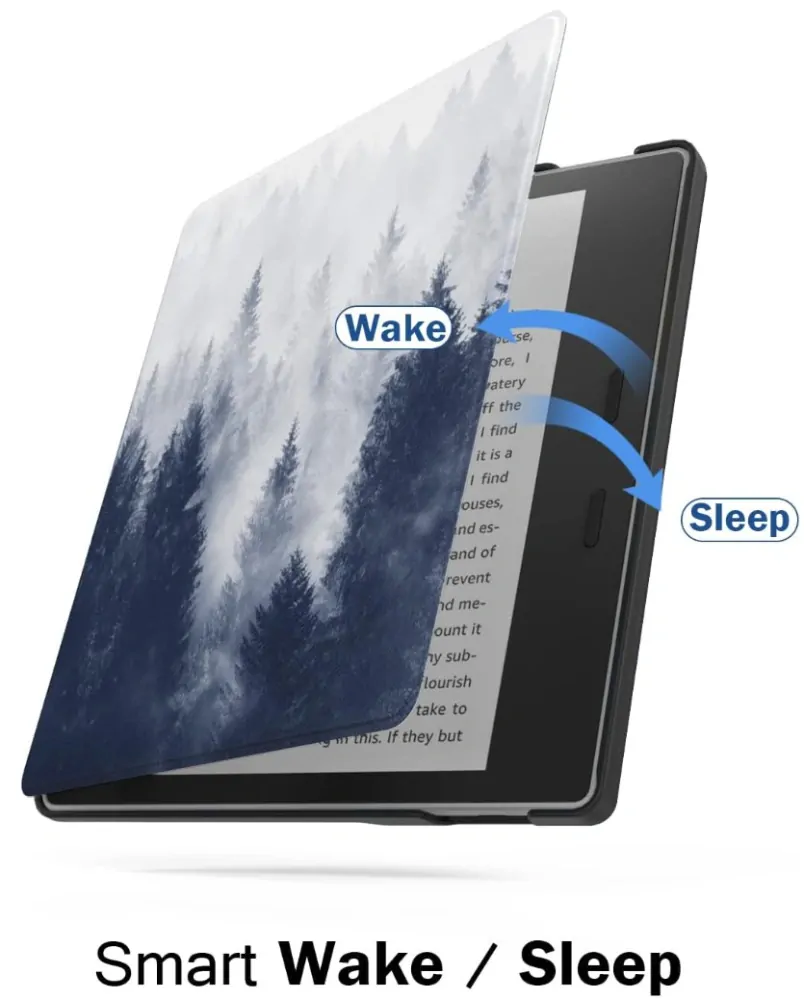 Armori Trimer T161, púzdro pre Amazon Kindle Oasis 2/3 - magnetické zatváranie, AutoSleep, motív Forest