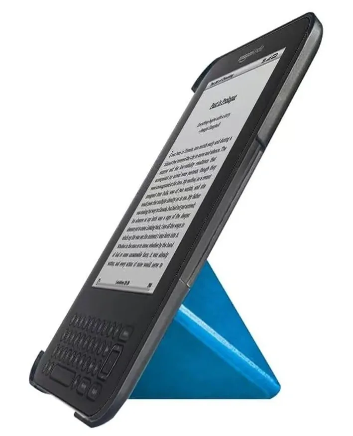 ARMORI STANDER S165, púzdro so stojanom Origami pre Amazon Kindle 3 Keyboard - svetlo modré