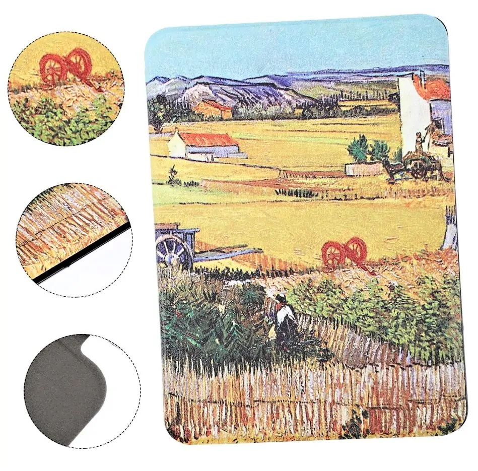 Armori Trimer T186, puzdro pre Pocketbook 616/617/618/627/628/632/633 - magnetické zatváranie, AutoSleep, motív Village