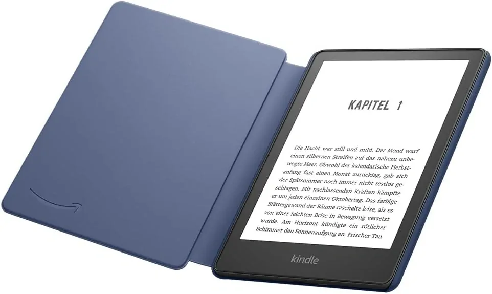 Originálne púzdro Amazon Kindle Paperwhite 5 (2021) - KP5WPDB, PU koža, vodotesné, tmavo modré