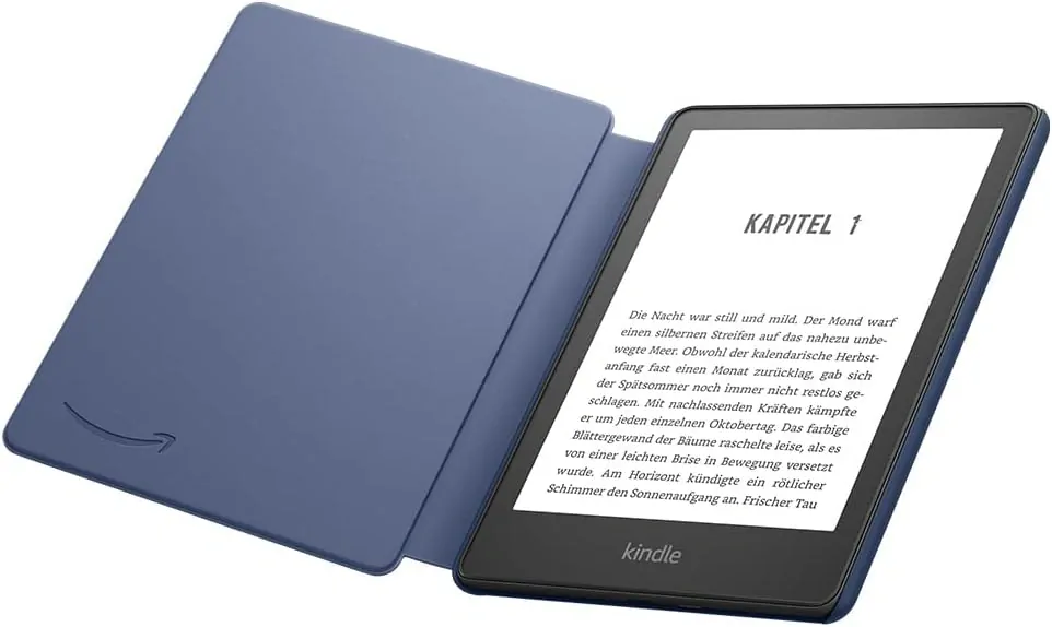 Originálne púzdro Amazon Kindle Paperwhite 5 (2021) - KP5LEDB, pravá koža, tmavo modré