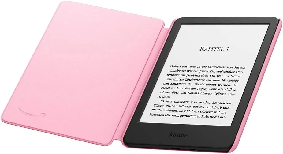 Originálne púzdro Amazon Kindle 2022 - K22FALP, PU koža, svetlo ružové