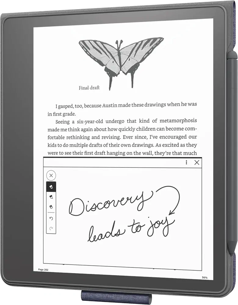 Originálne púzdro Amazon Kindle Scribe - KSFADB, PU koža, stojan, tmavo modré