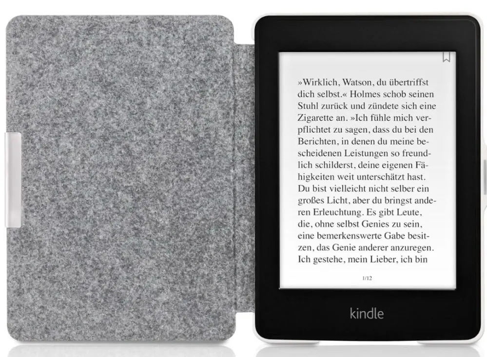 Puzdro KW Mobile Felt Fabric Light - KW3434525 - pre Amazon Kindle Paperwhite 1/2/3 - svetlo šedé