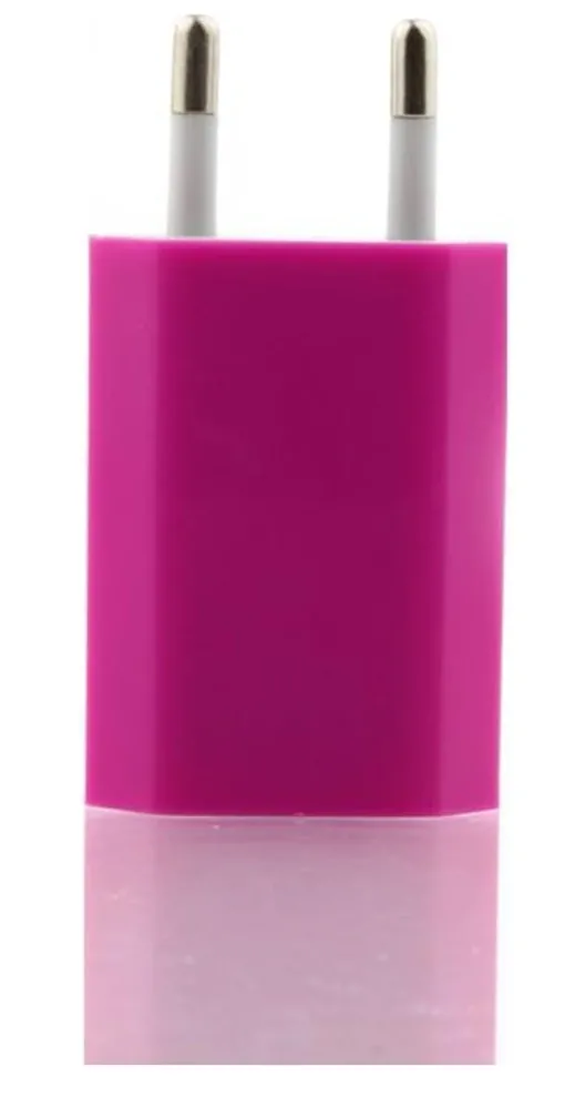 USB sieťový adaptér - AR-1004 - Univerzálna nabíjačka, 5V/1A - tmavo ružový