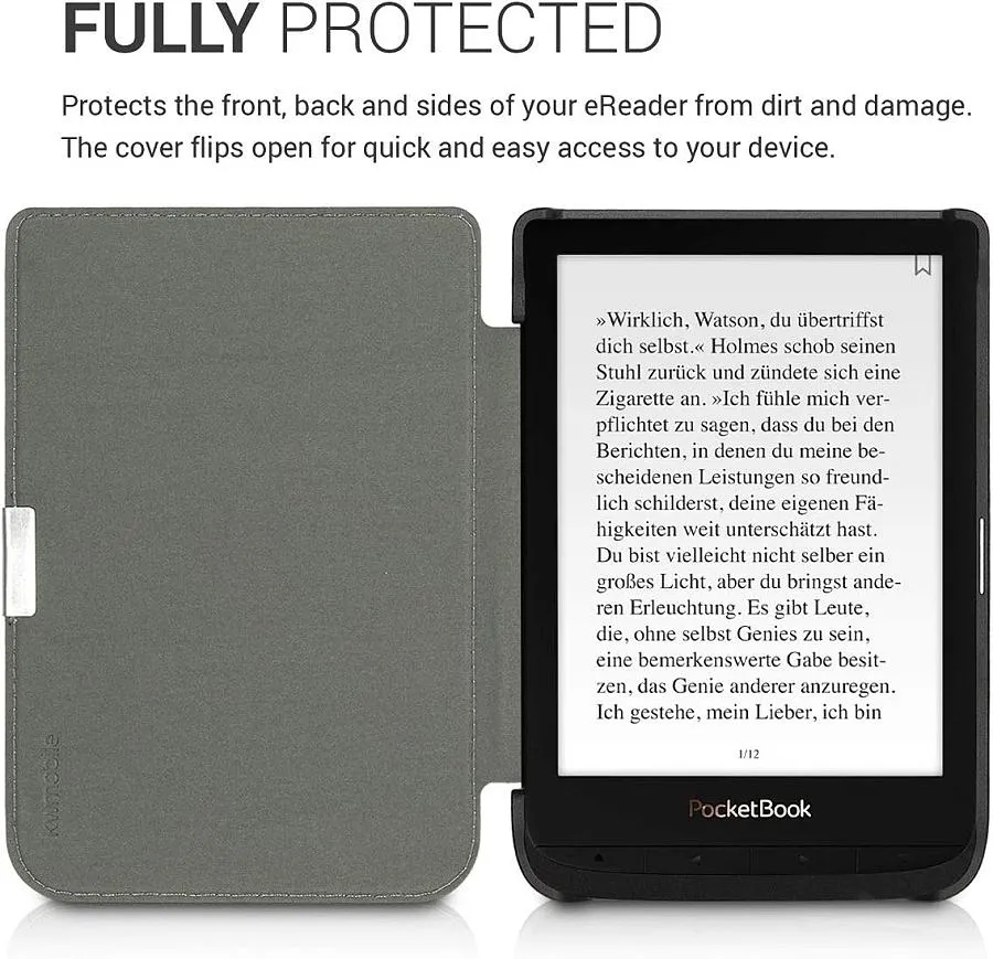 Púzdro KW Mobile - Folio - KW4621501 - pre Pocketbook 616/617/627/628/632/633 - čierne