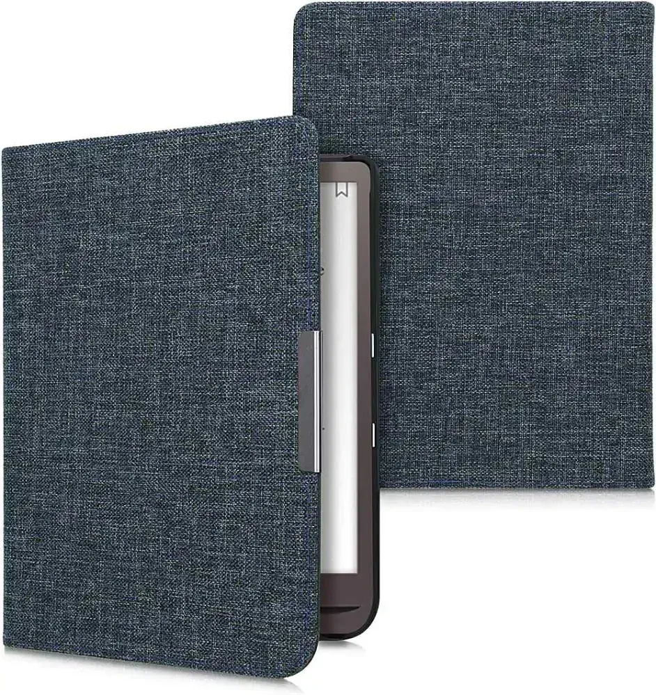 Puzdro KW Mobile - Fabric Flip - KW4677504 - pre Pocketbook 740/741 - tmavo modré