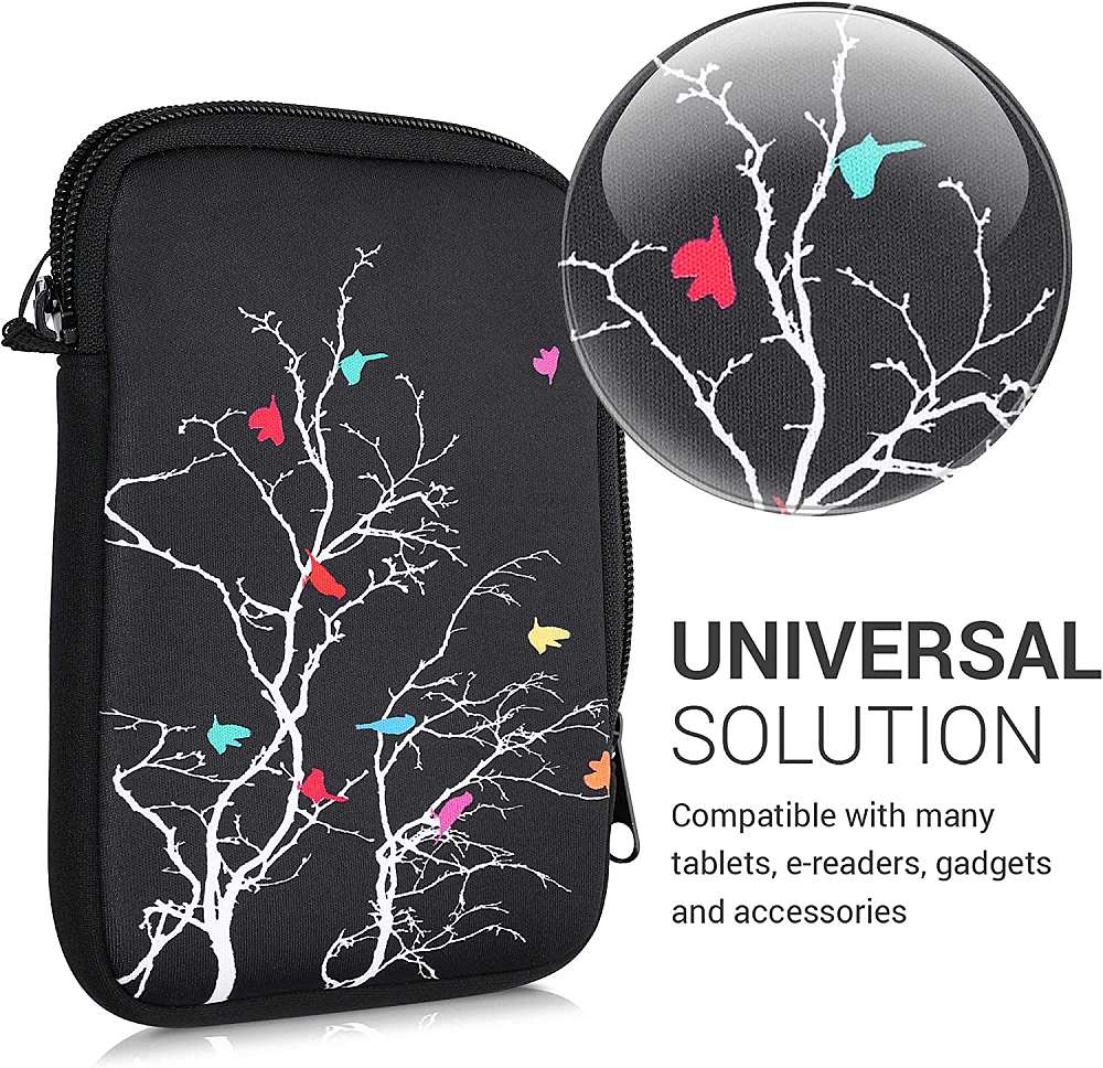 Púzdro KW Mobile Birds Branch - KW5033505 - Univerzálne púzdro pre čítačky 6" - čierne