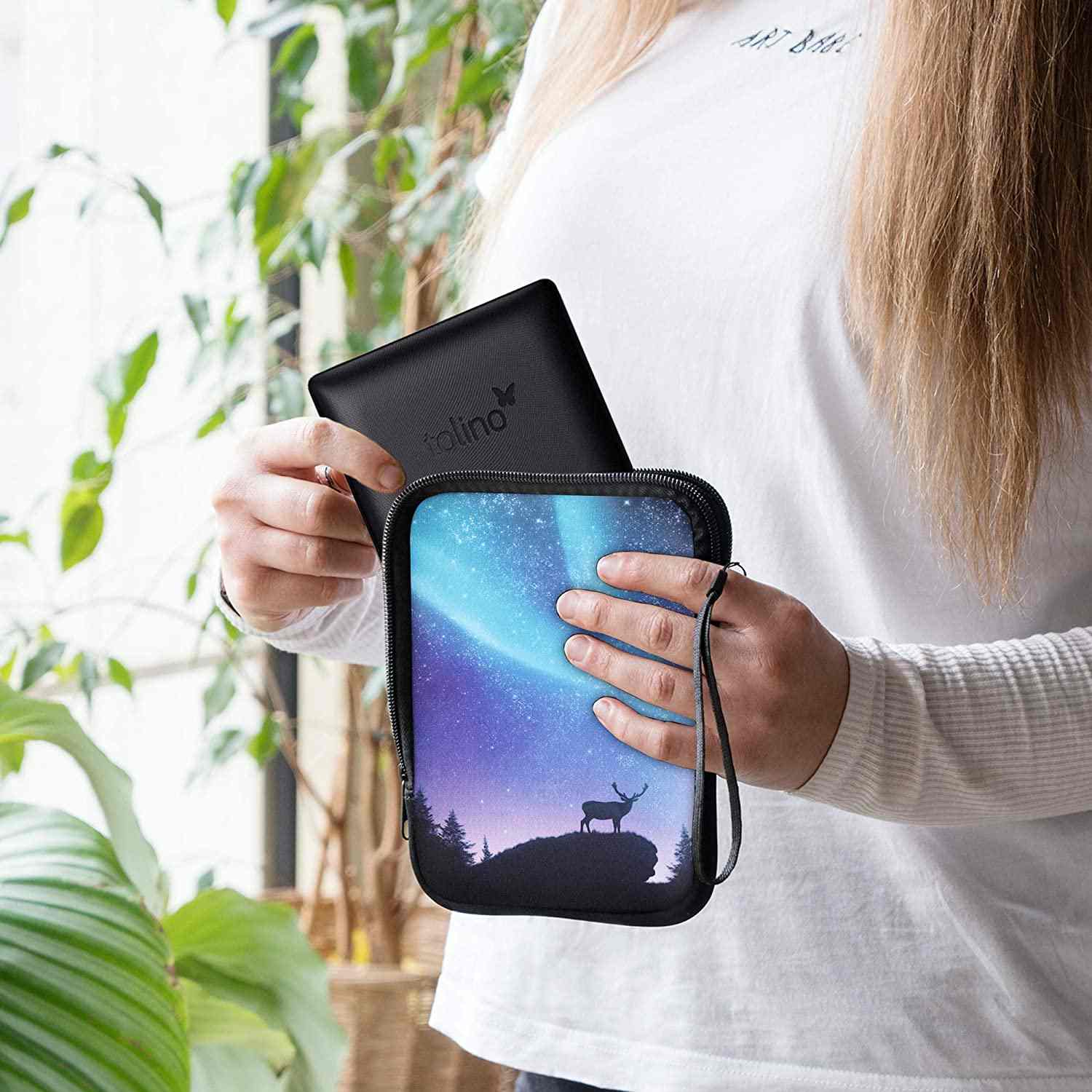 Púzdro KW Mobile Aurora - KW5033504 - Univerzálne púzdro pre čítačky 6" - čierne, modré