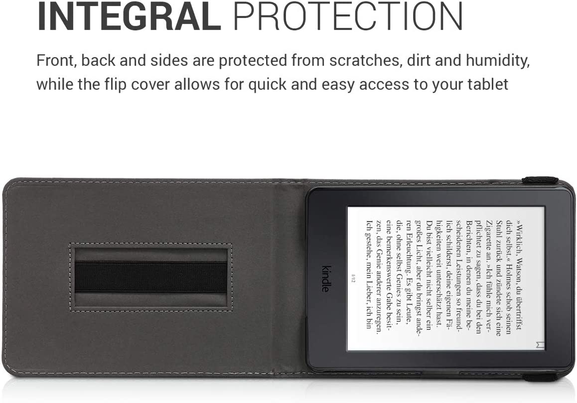 Puzdro KW Mobile - Case with Strap Stand - KW4504073 - pre Amazon Kindle Paperwhite 1/2/3 - čierne