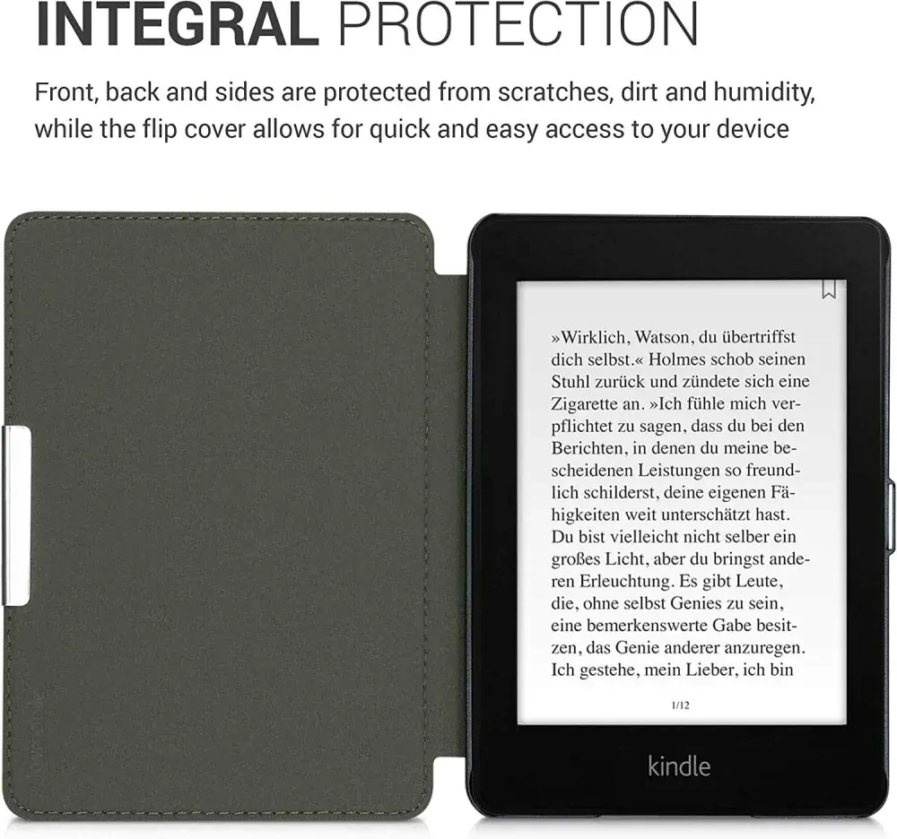 Puzdro KW Mobile - Brushed Heart - KW4897512 - pre Amazon Kindle Paperwhite 4 (2018) - tmavo červené