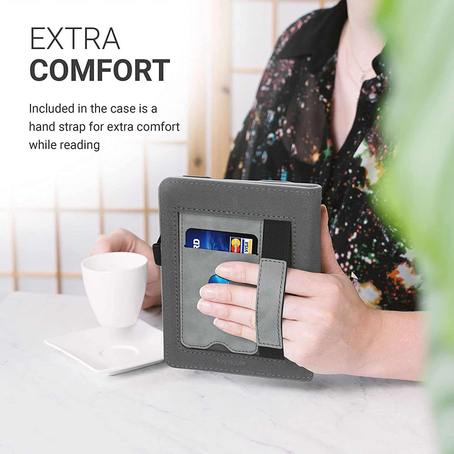 Puzdro KW Mobile - Brushed Heart - KW5022203 - pre Amazon Kindle Paperwhite 4 (2018) - šedé